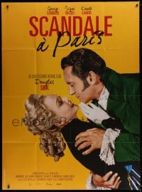 5j786 SCANDAL IN PARIS French 1p R2016 different romantic c/u of George Sanders & Signe Hasso!