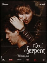 5j800 SERPENT'S EGG French 1p R2008 Ingmar Bergman, close up of Liv Ullmann & David Carradine!