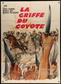 5j812 SIGN OF THE COYOTE French 1p 1963 Mario Caiano's Il segno del coyote, different Gonzalez art!