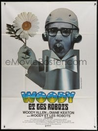 5j819 SLEEPER French 1p 1974 completely different wacky art of Woody Allen by Jouineau Bourduge!