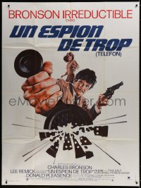 5j864 TELEFON French 1p 1978 great artwork, they'll do anything to stop Charles Bronson!