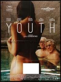 5j994 YOUTH French 1p 2015 Michael Caine & Harvey Keitel in pool with sexy naked woman!