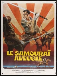 5j996 ZATOICHI & THE CHEST OF GOLD French 1p 1977 Ikehiro's Zatoichi Senryo-Kubi, blind swordsman!