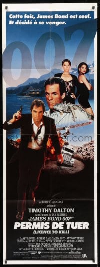 5j028 LICENCE TO KILL French door panel 1989 Timothy Dalton as James Bond, he's out for revenge!