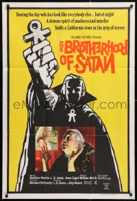 5k298 BROTHERHOOD OF SATAN Aust 1sh 1971 Strother Martin, L.Q. Jones, demon-spirit of madness & murder!