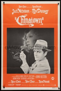 5k301 CHINATOWN Aust 1sh 1975 Amsel art of smoking Jack Nicholson & Faye Dunaway, Polanski!