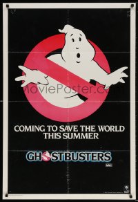 5k305 GHOSTBUSTERS teaser Aust 1sh 1984 Bill Murray, Aykroyd, Ramis, Coming to Save The World!