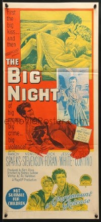 5k402 BIG NIGHT Aust daybill 1960 Richardson Studio art, big money, big crime, big violence!