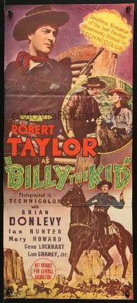 5k403 BILLY THE KID Aust daybill 1941 Robert Taylor as the most notorious outlaw in the West!