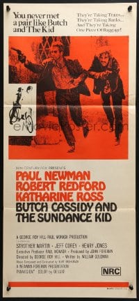 5k427 BUTCH CASSIDY & THE SUNDANCE KID Aust daybill R1970s Paul Newman, Robert Redford, Ross!