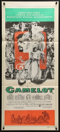 5k434 CAMELOT Aust daybill R1970s Richard Harris as King Arthur, Vanessa Redgrave as Guenevere