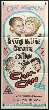 5k435 CAN-CAN Aust daybill 1960 Frank Sinatra, Shirley MacLaine, Maurice Chevalier & Jourdan