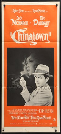 5k465 CHINATOWN 2nd printing Aust daybill 1975 art of Jack Nicholson & Faye Dunaway, Roman Polanski!