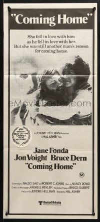 5k472 COMING HOME Aust daybill 1978 Jane Fonda, Jon Voight, Bruce Dern, Ashby, Vietnam veterans!
