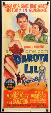 5k488 DAKOTA LIL Aust daybill 1950 Marie Windsor is out to get George Montgomery as Tom Horn!