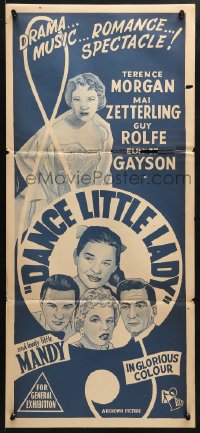 5k490 DANCE LITTLE LADY Aust daybill R1950s Terence Morgan, Mai Zetterling, English ballet dancing!