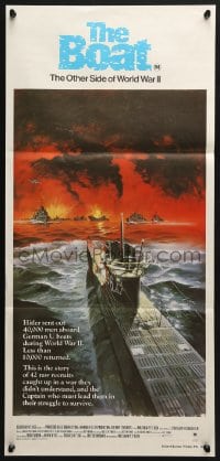 5k492 DAS BOOT Aust daybill 1982 The Boat, Wolfgang Petersen German World War II submarine classic!