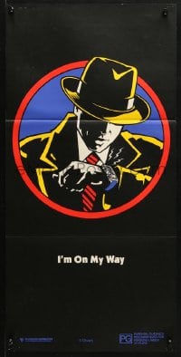 5k504 DICK TRACY teaser Aust daybill 1990 cool art of Warren Beatty as Gould's classic detective!