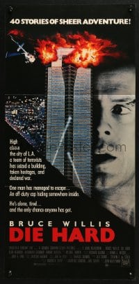 5k505 DIE HARD Aust daybill 1988 cop Bruce Willis is up against twelve terrorists, crime classic!