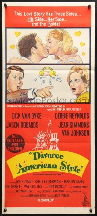 5k507 DIVORCE AMERICAN STYLE Aust daybill 1967 Dick Van Dyke & Debbie Reynolds + top stars!