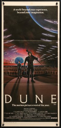 5k518 DUNE Aust daybill 1984 David Lynch, art of MacLachlan & Young on Arrakis with Fremen warriors!