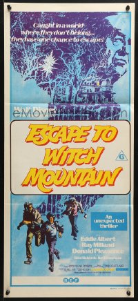5k531 ESCAPE TO WITCH MOUNTAIN Aust daybill 1975 Disney, they're in a world where they don't belong