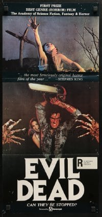5k536 EVIL DEAD Aust daybill 1984 Sam Raimi cult classic, Bruce Campbell, different images!
