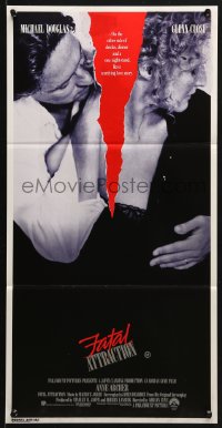 5k545 FATAL ATTRACTION Aust daybill 1987 Michael Douglas, Glenn Close, a terrifying love story!