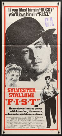 5k539 F.I.S.T. Aust daybill 1977 great images of Sylvester Stallone, Melinda Dillon!