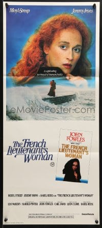 5k561 FRENCH LIEUTENANT'S WOMAN Aust daybill 1981 Meryl Streep & Jeremy Irons, Harold Pinter!