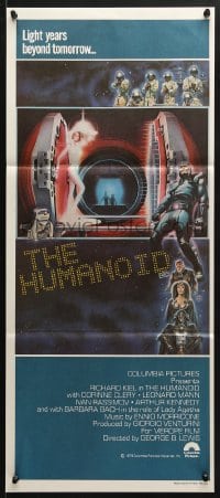 5k641 HUMANOID Aust daybill 1979 art of Richard Kiel in space suit, wacky Italian Star Wars rip-off!