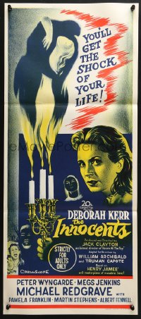 5k648 INNOCENTS Aust daybill 1962 Deborah Kerr is outstanding in Henry James' classic horror story!