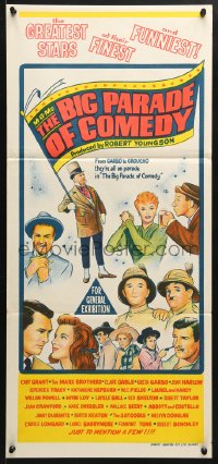 5k745 MGM'S BIG PARADE OF COMEDY Aust daybill 1964 W.C. Fields, Marx Bros., Abbott & Costello!