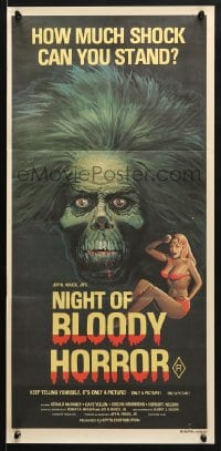 5k776 NIGHT OF BLOODY HORROR Aust daybill 1970s Gerald McRaney, how much shock can you stand!