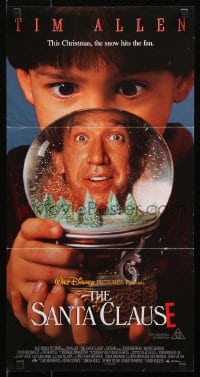 5k851 SANTA CLAUSE Aust daybill 1994 Disney, full-length image of fat jolly Tim Allen, Christmas comedy!