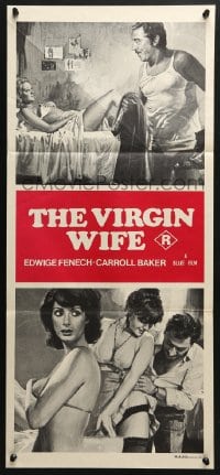 5k962 VALENTINA THE VIRGIN WIFE Aust daybill 1975 great artwork of sexy near-naked Edwige Fenech!