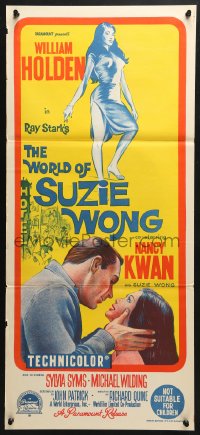 5k990 WORLD OF SUZIE WONG Aust daybill 1960 William Holden was the first man that Kwan ever loved!