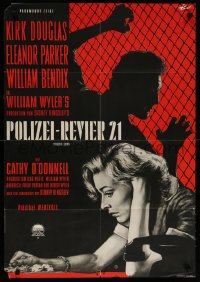 5k240 DETECTIVE STORY German R1962 William Wyler, Kirk Douglas, Eleanor Parker by Rolf Goetze!