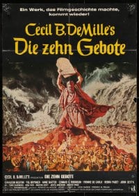 5k273 TEN COMMANDMENTS German R1970s Cecil B. DeMille classic starring Charlton Heston & Yul Brynner!