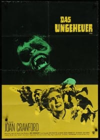 5k274 TROG German 1970 Joan Crawford & prehistoric monsters, wacky horror explodes into today!