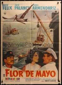 5k101 BEYOND ALL LIMITS Mexican poster 1959 art of Jack Palance, Maria Felix, Pedro Armendariz!