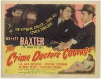 5m048 CRIME DOCTOR'S COURAGE TC 1945 detective Warner Baxter in a top CBS radio network chiller!