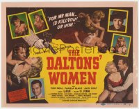 5m052 DALTONS' WOMEN TC 1950 Tom Neal, bad girl Pamela Blake would kill for her man, great image!