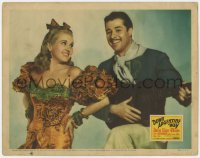 5m480 DOWN ARGENTINE WAY LC 1940 sexy Betty Grable smiles at Don Ameche with guitar serenading her!