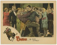 5m484 DUDE COWBOY LC 1926 close up of Bob Custer fighting in front of shocked partygoers!