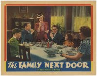 5m491 FAMILY NEXT DOOR LC 1939 Hugh Herbert, Eddie Quillan, Joy Hodges & others at dinner table!