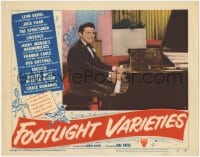 5m508 FOOTLIGHT VARIETIES LC #7 1951 great close up of super young Liberace playing piano!
