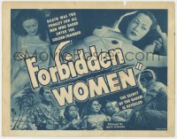 5m102 FORBIDDEN WOMEN TC 1948 death was the penalty for all who dared enter the golden chamber!