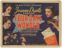 5m106 FOUR DAYS' WONDER TC 1936 new screen discovery Jeanne Dante, A.A. Milne murder mystery!