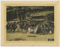 5m513 FOX LC 1921 Harry Carey on horseback in front of many Gower Gulch cowboys by cliff!